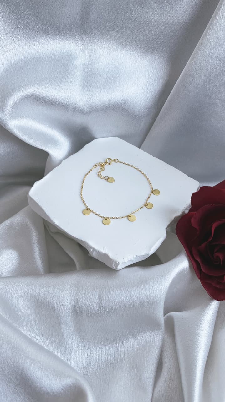 Silver 925 Golden plated bracelet simple korean design