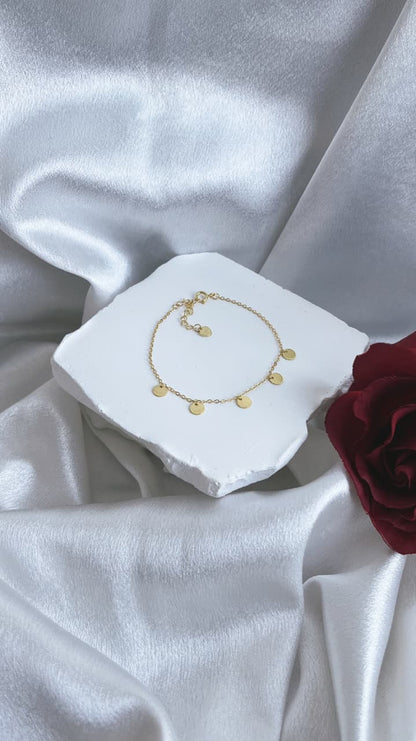 Silver 925 Golden plated bracelet simple korean design