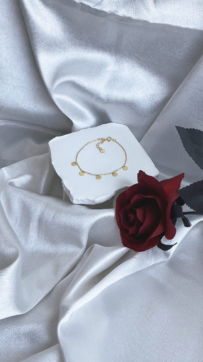 Silver 925 Golden plated bracelet simple korean design