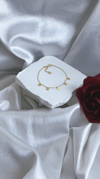 Silver 925 Golden plated bracelet simple korean design