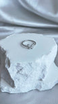 Silver 925 ring simple korean design Clear color zirconium butterfly