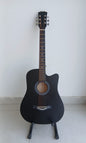 Acoustic guitar 38 inches Base wood (Matt Black colour)
