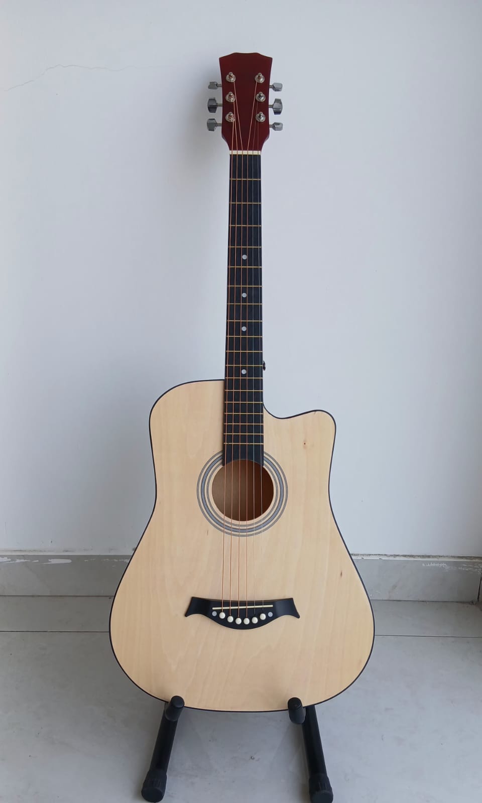 Acoustic guitar 38 inches Base wood (Matt Original Wood colour)
