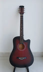 Acoustic guitar 38 inches Base wood (Matt Red colour)