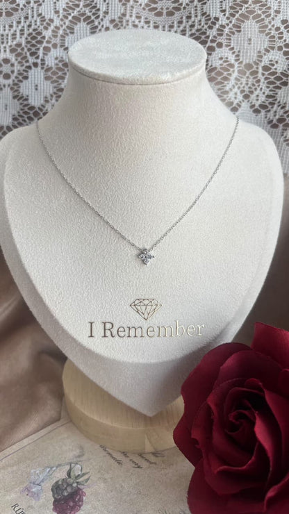 Silver 925 clove shape pendant with zircon