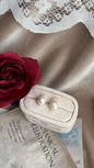 White Baroque fresh water Pearl Earring set with silver 925 base