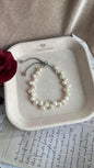 White Fresh water pearl Bracelet and Earring set 6-7mm pearl