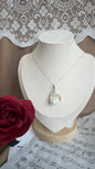 Baroque white fresh water pearl pendant/ necklace