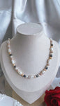 Fresh water pearl set necklace with bracelet coloured